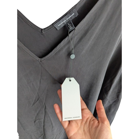 Universal Standard tank dress NEW size L Geneva Cooling Cupro v neck sleeveless - Picture 6 of 8